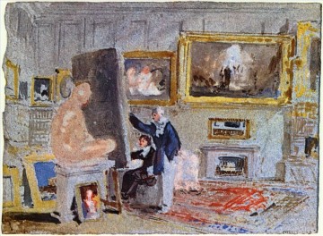  Turner Pintura - Pintor en el caballete Turner